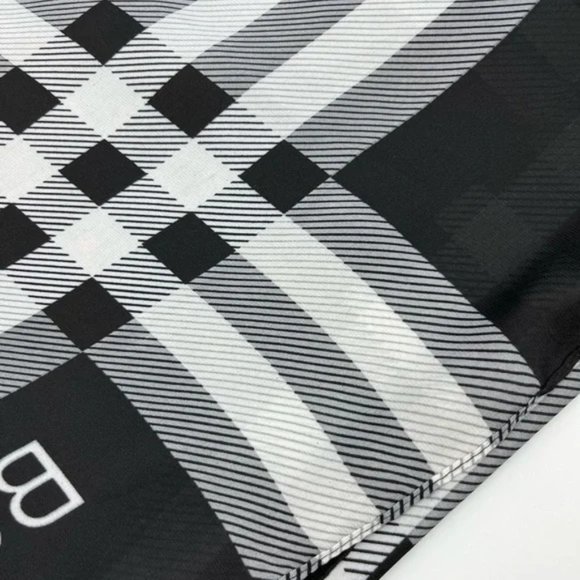 Burberry Black Check Silk Scarf - Picture 5 of 8